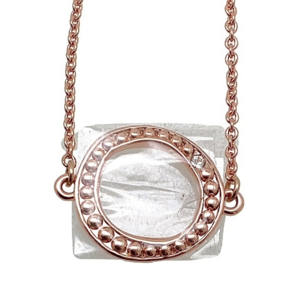 Adore by Swarovski Pink Rose Gold Bracelet Organic Circle Charm W/box - Picture 5 of 11